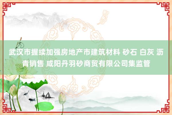 武汉市握续加强房地产市建筑材料 砂石 白灰 沥青销售 咸阳丹羽砂商贸有限公司集监管