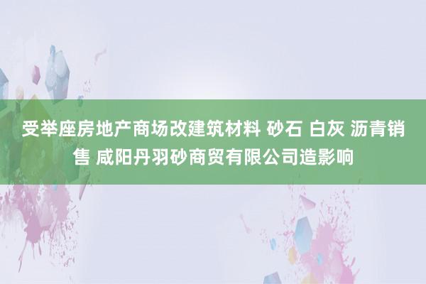 受举座房地产商场改建筑材料 砂石 白灰 沥青销售 咸阳丹羽砂商贸有限公司造影响